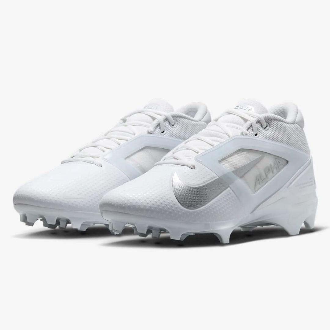 ナイキ 28 アルファメナス プロ アメフト スパイク シューズ 靴 白 g