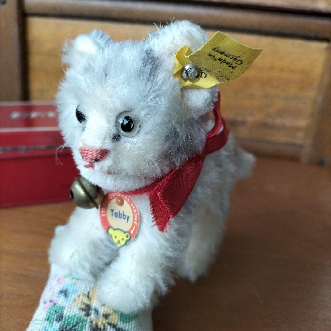 ビンテージ　シュタイフ　Tabby キャット　猫　下から２番目サイズ