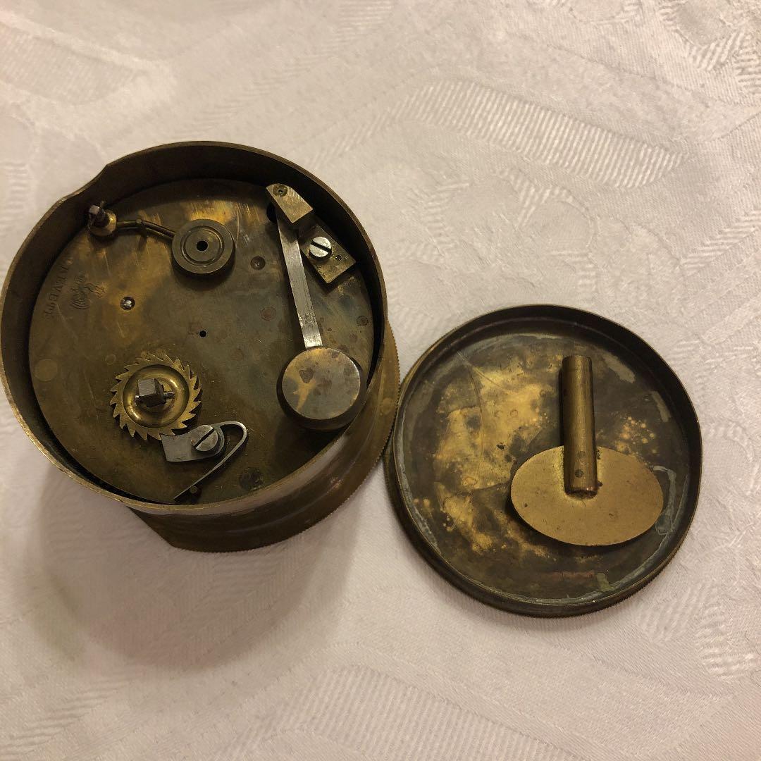 フランス　アンティーク　真鍮目覚まし