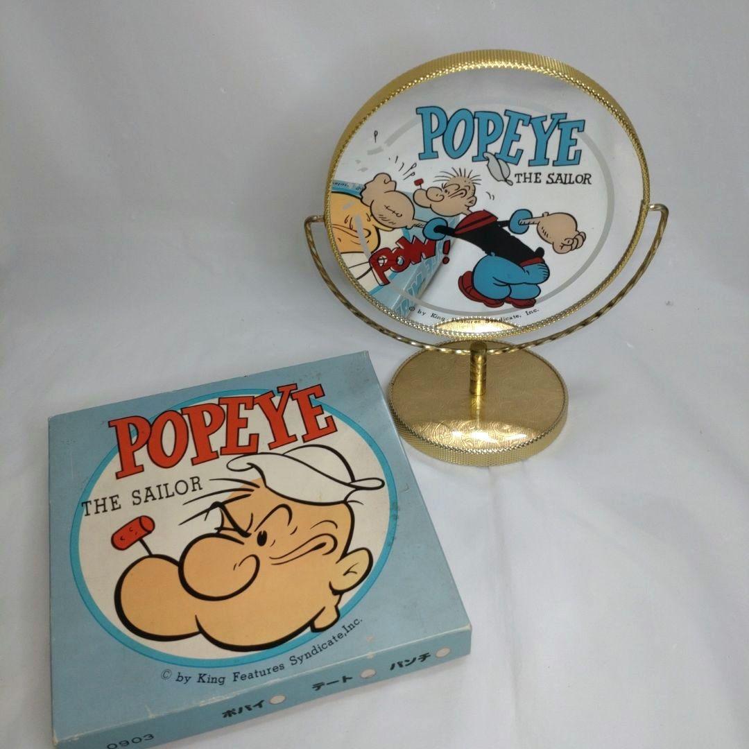 ポパイ テーブルミラー 鏡 ヴィンテージ レトロ レア 希少