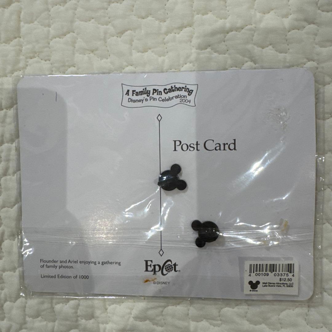 ディズニーリトルマーメイド　ピンバッジ　アリエル　フランダー　ピンズLE1000