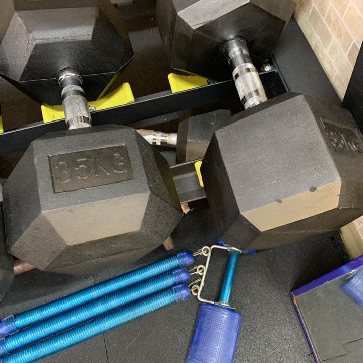 ラバーヘックス  ダンベル　10kg 2個