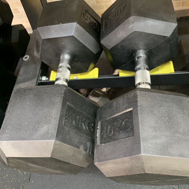 ラバーヘックス  ダンベル　10kg 2個