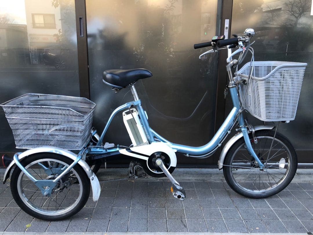 中古電動自転車 ブリヂストン アシスタ3輪 スカイブルー 横浜№3176