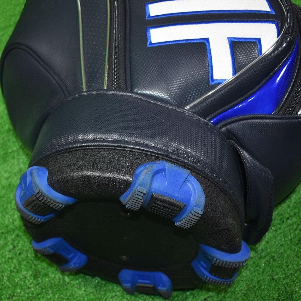 ルコックスポルティフ/ゴルフ エナメルキャディバッグ9.5型【ネイビー】中古！