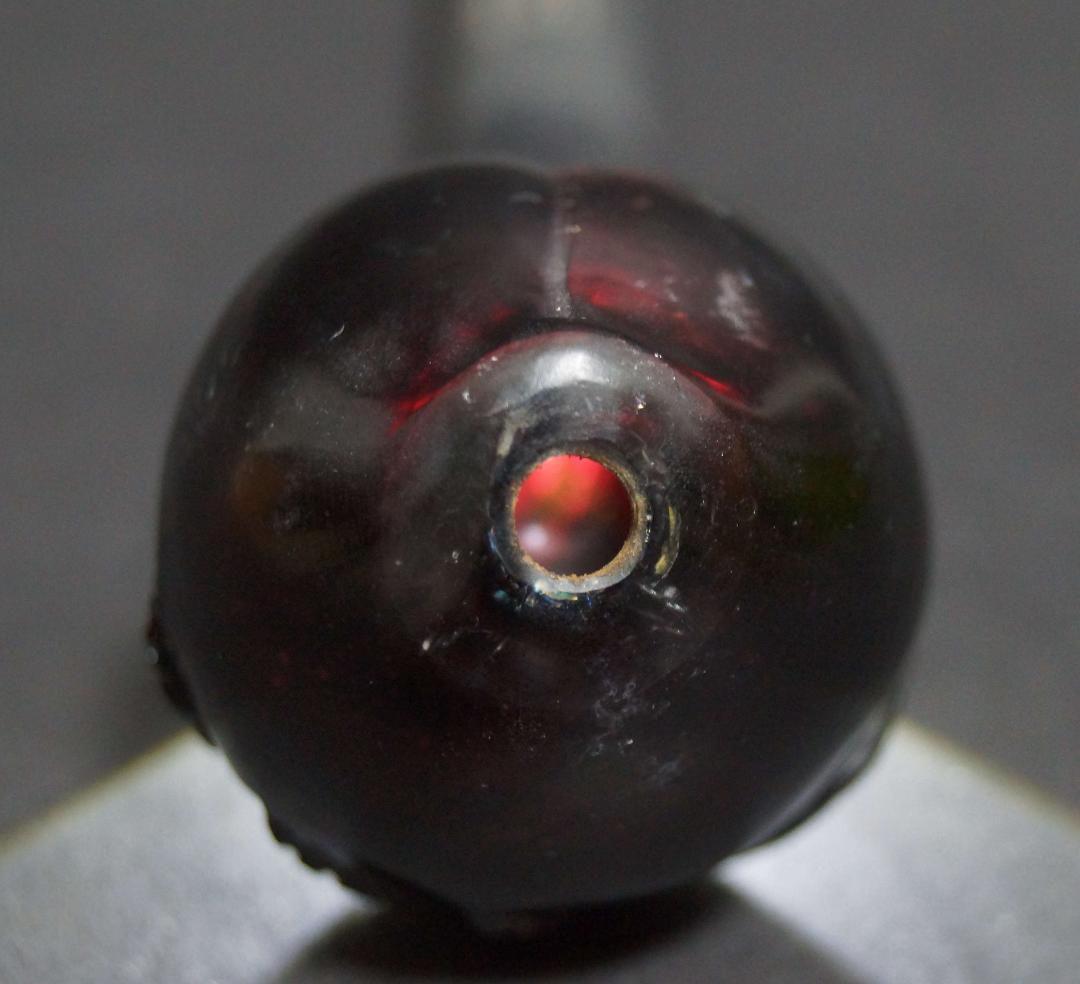 清 天然紫水晶 俏色桃形鼻煙壷 アメジスト嗅ぎタバコ 喫煙具 美しい石目