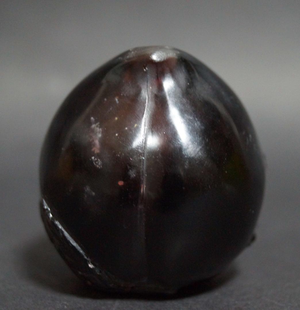 清 天然紫水晶 俏色桃形鼻煙壷 アメジスト嗅ぎタバコ 喫煙具 美しい石目