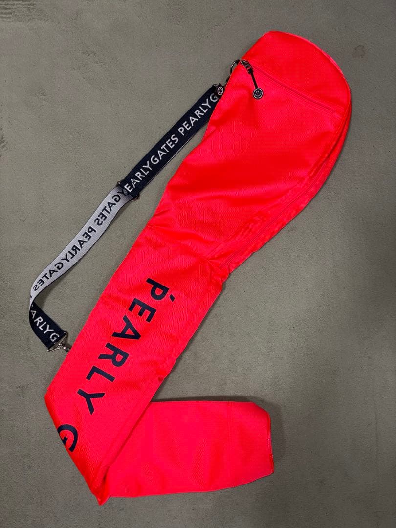 （新品）パーリーゲイツ、蛍光オレンジ色、クラブケース、サブバッグ、希少品