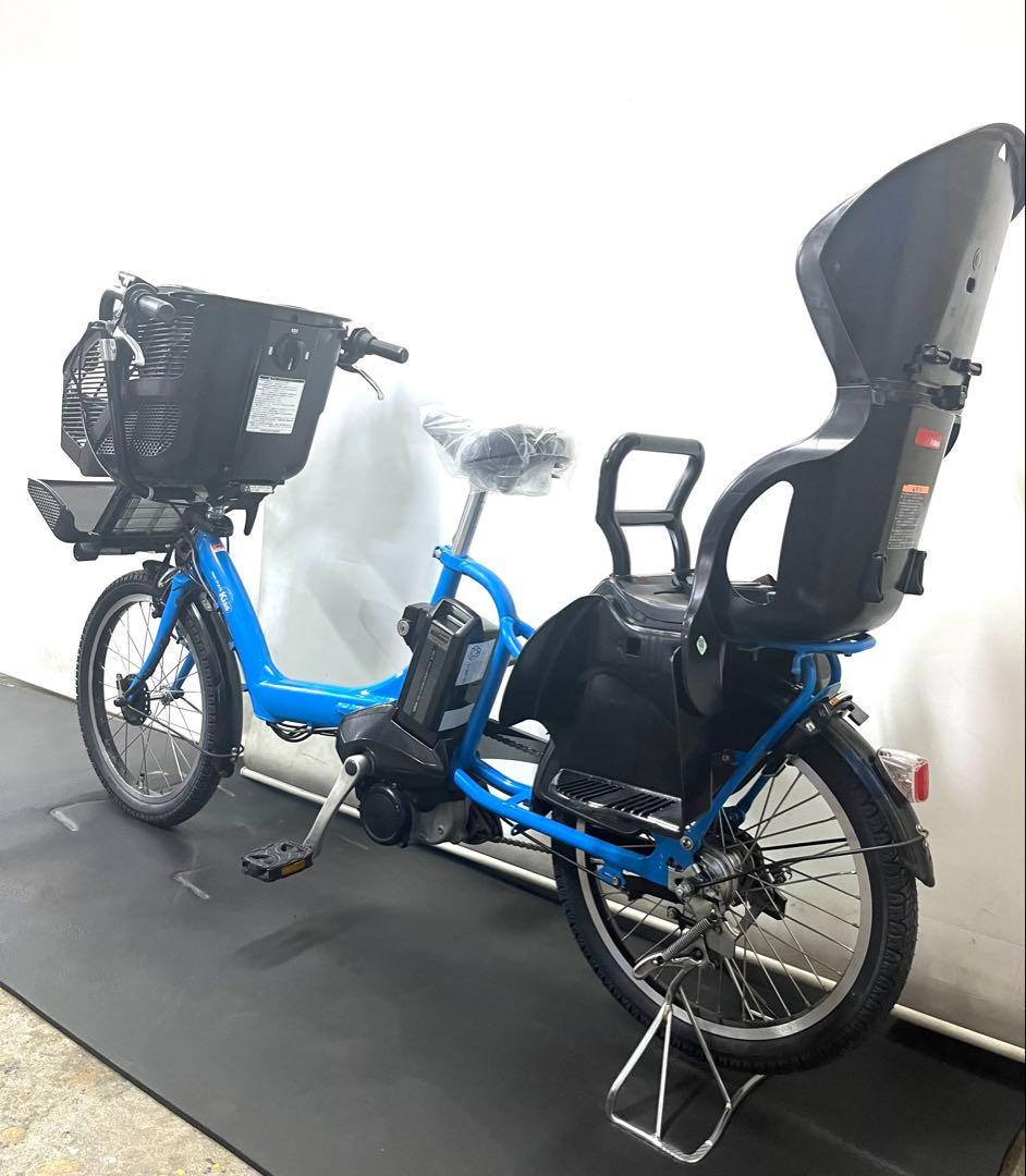 1年保証　ヤマハ　パスキッス　20インチ　子供乗せ　青色　電動アシスト自転車