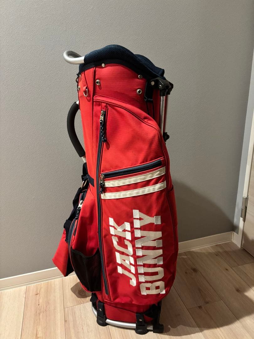 JACK BUNNY 赤 スタンド式ゴルフバッグ