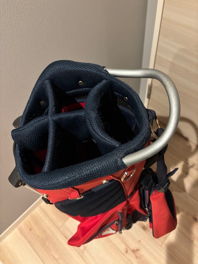 JACK BUNNY 赤 スタンド式ゴルフバッグ