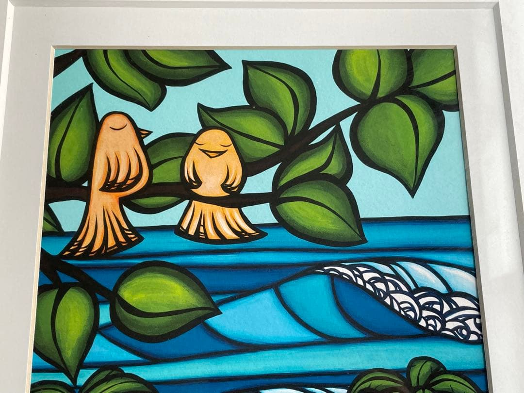 ヘザーブラウン　Heather Brown 絵画　ハワイ　額入