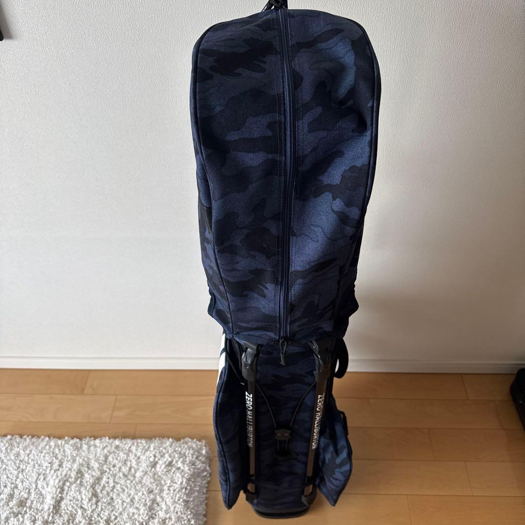 ZERO HALLIBURTON ゴルフバッグ 迷彩柄 ネイビー