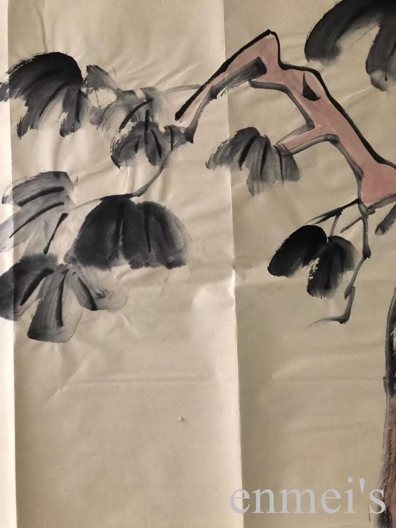 中国古美術・純手描き仕女図三尺画芯・水墨・彩色画・張大千印款・書道品・带水印・書