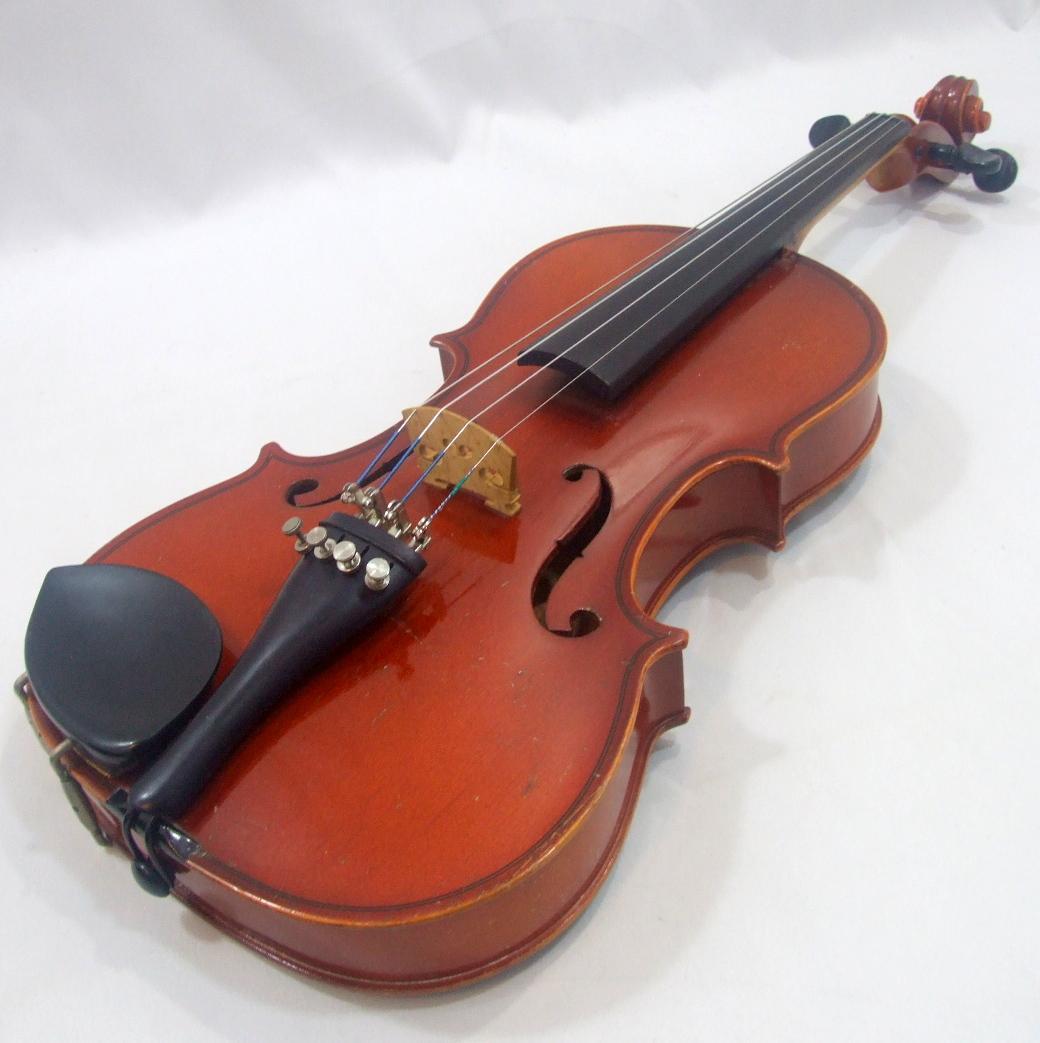 鈴木バイオリン 1/2 No220 未使用弓 ケース 弦新品 メンテ済