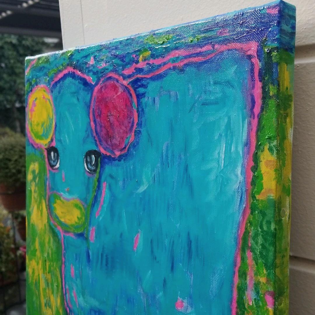 キャンバス 油絵　専用　カラフルCOWS   　5