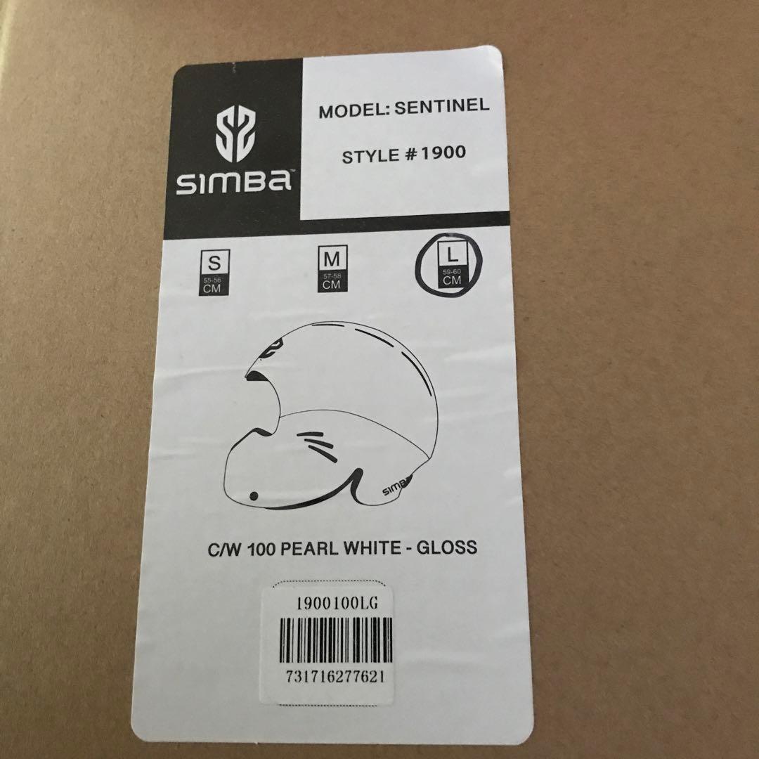 サーフィン・ボディボード Simba water sport helmet. Pearl White. L