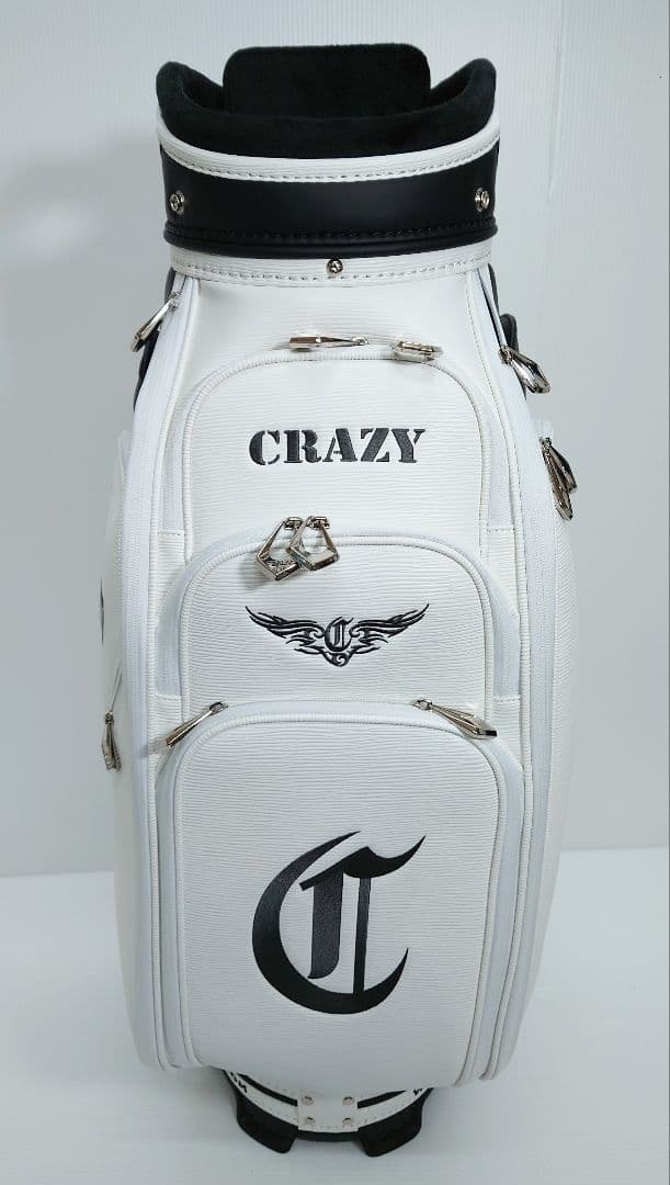 CRAZY クレイジー、キャディバッグ ホワイト【新品】