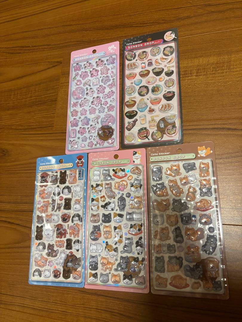 新品未開封　ボンボンドロップシール　和柄第二弾　5種類