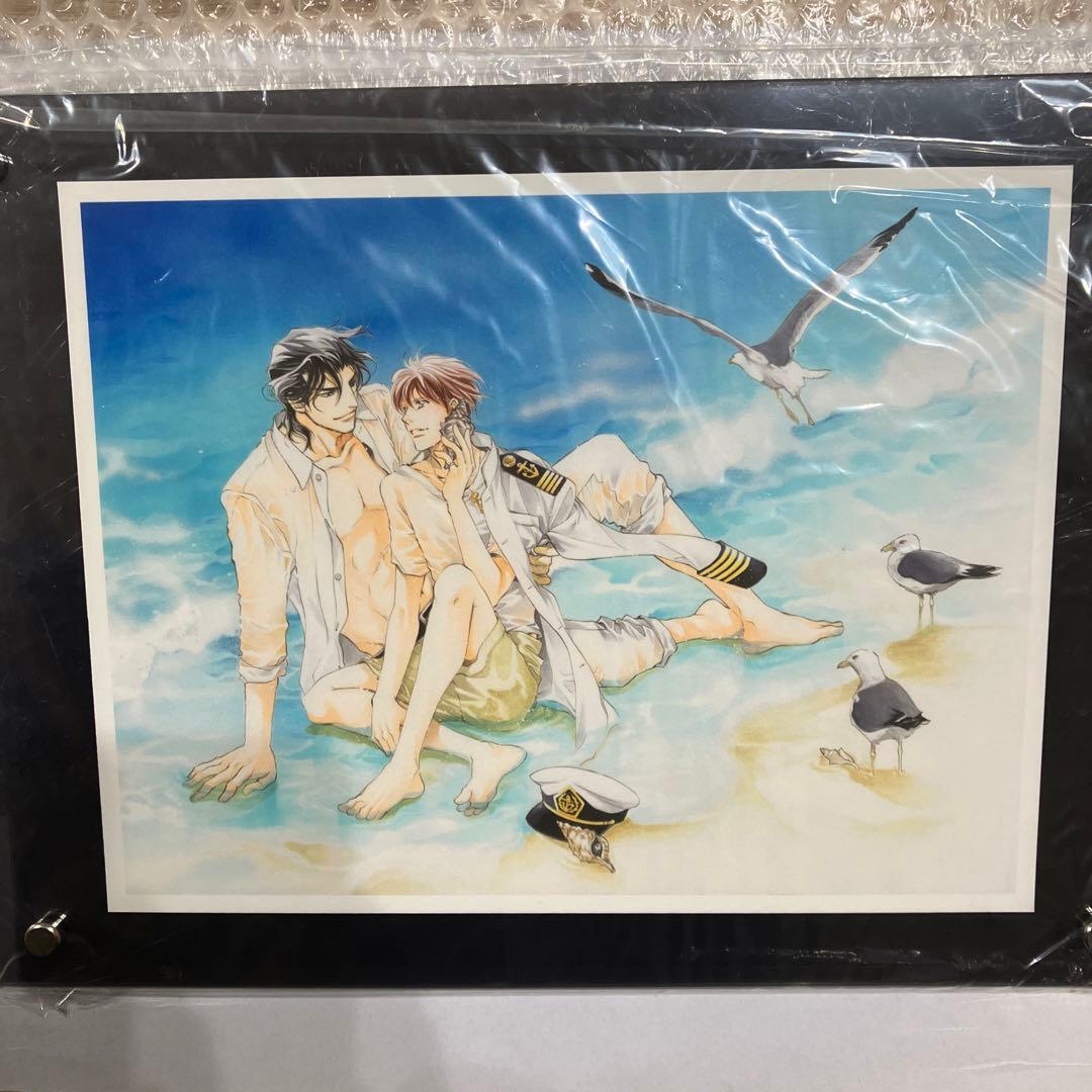 豪華客船で恋は始まる　複製原画　水上ルイ　蓮川愛　額サイズ約30×22cm