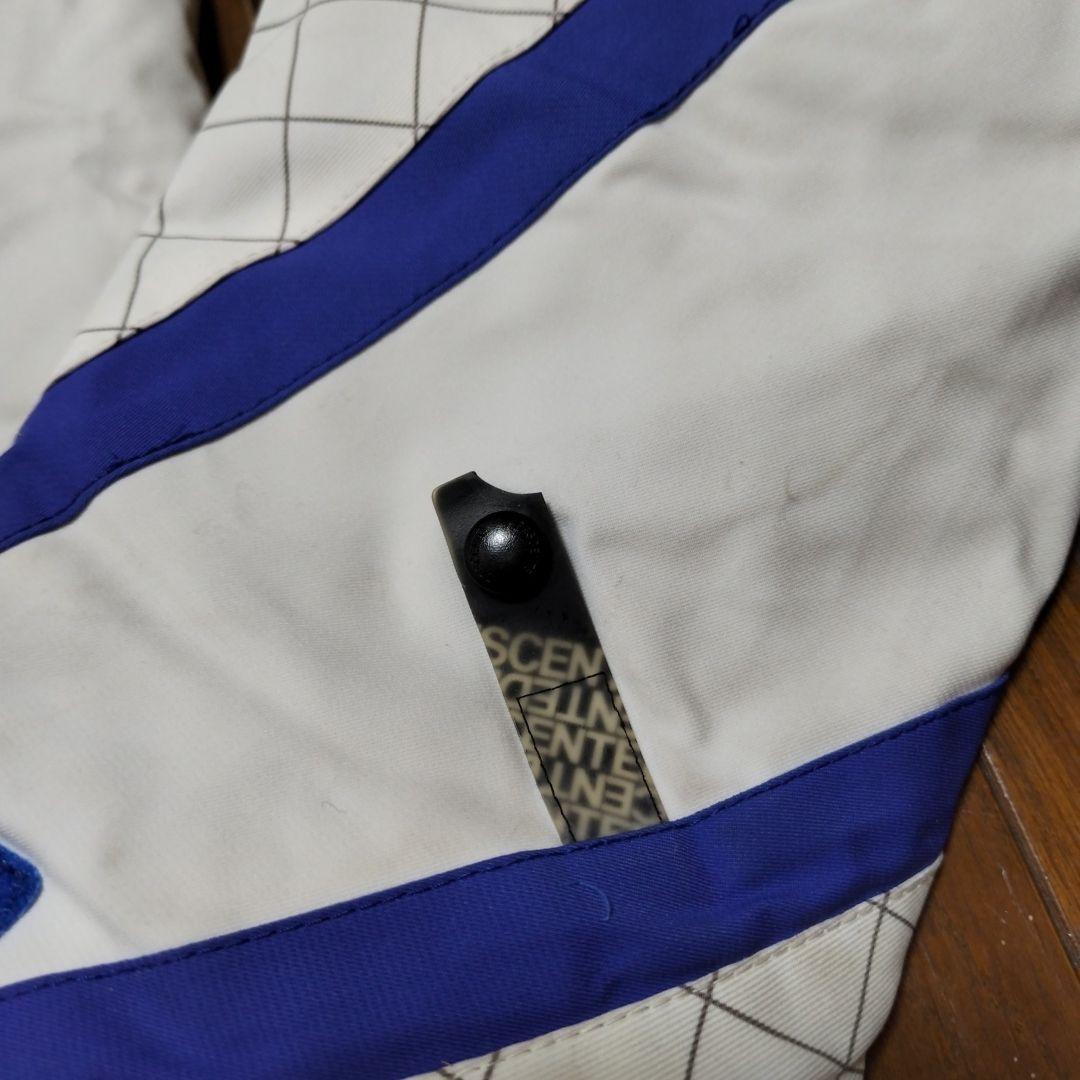 OGASAKA スキーウェア(デサント製)　上XS　下S　ホワイト×ブルー