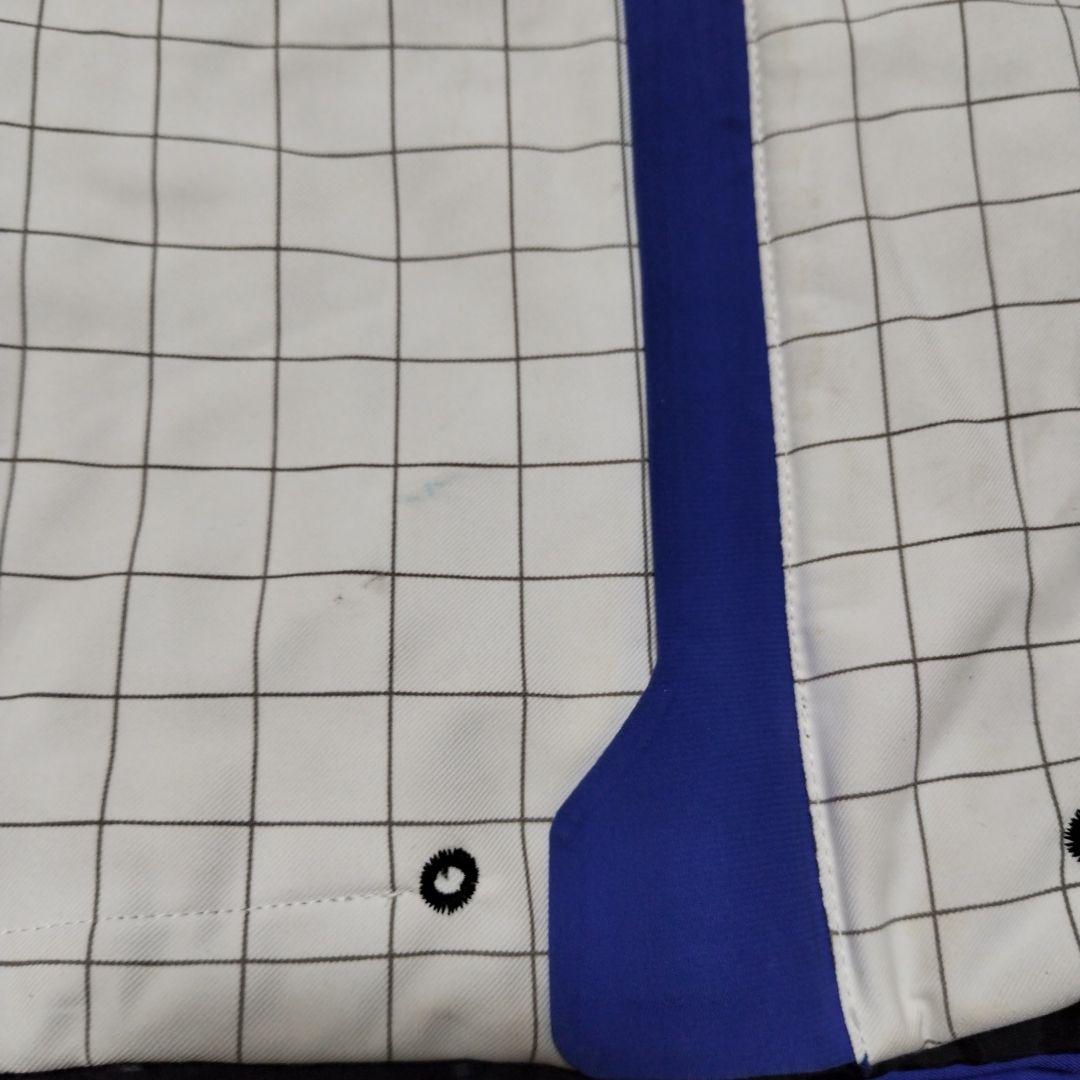 OGASAKA スキーウェア(デサント製)　上XS　下S　ホワイト×ブルー