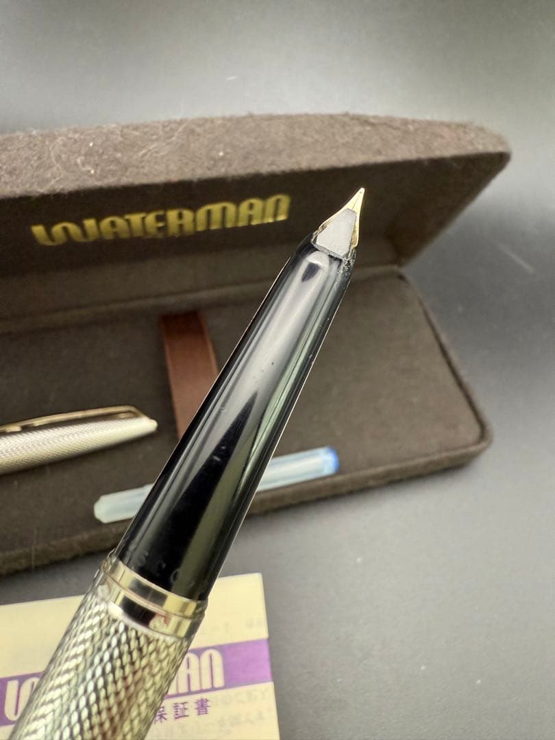 WATERMAN 万年筆 CF-77R 銀張 バーレイ