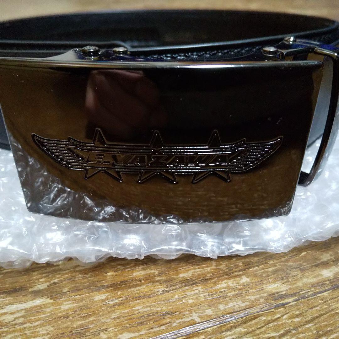 矢沢永吉様、スライドレザーベルト（羽ロゴ）ブラック、バックル仕様です。