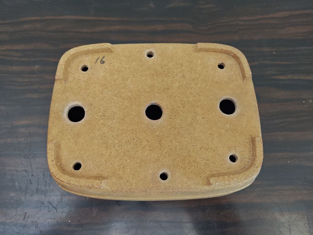 茶色 陶器 盆栽鉢 四角形　陶昇