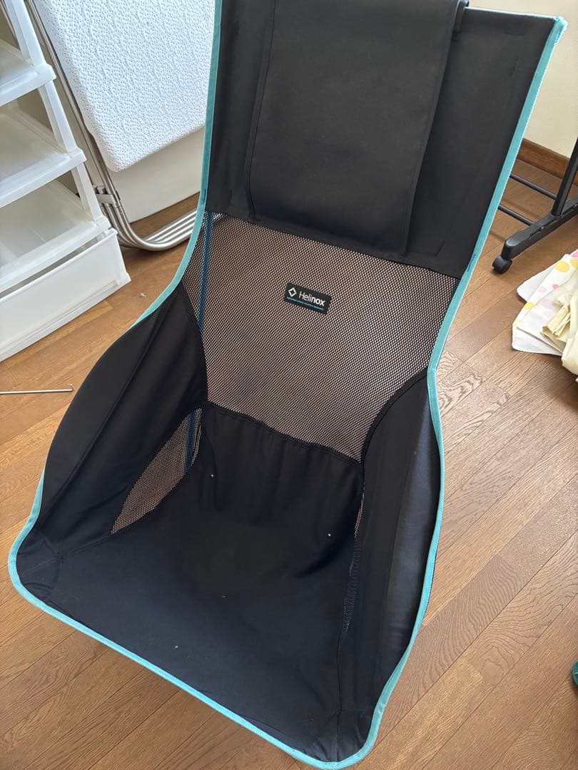 Helinox アウトドアチェア 黒と水色