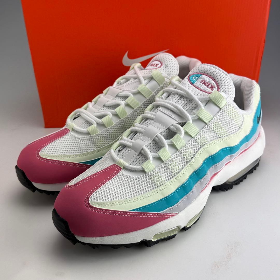 28cm ナイキ エアマックス95 ゴルフ \"ピオニー/ボルトティント”
