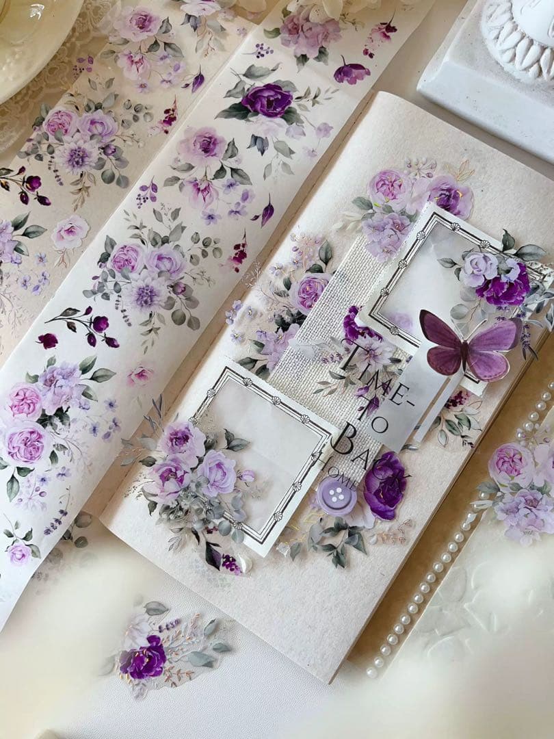 ⭐️SALE⭐️ 壹洱原创《紫薰》海外マスキングテープ　マステ 【1927】