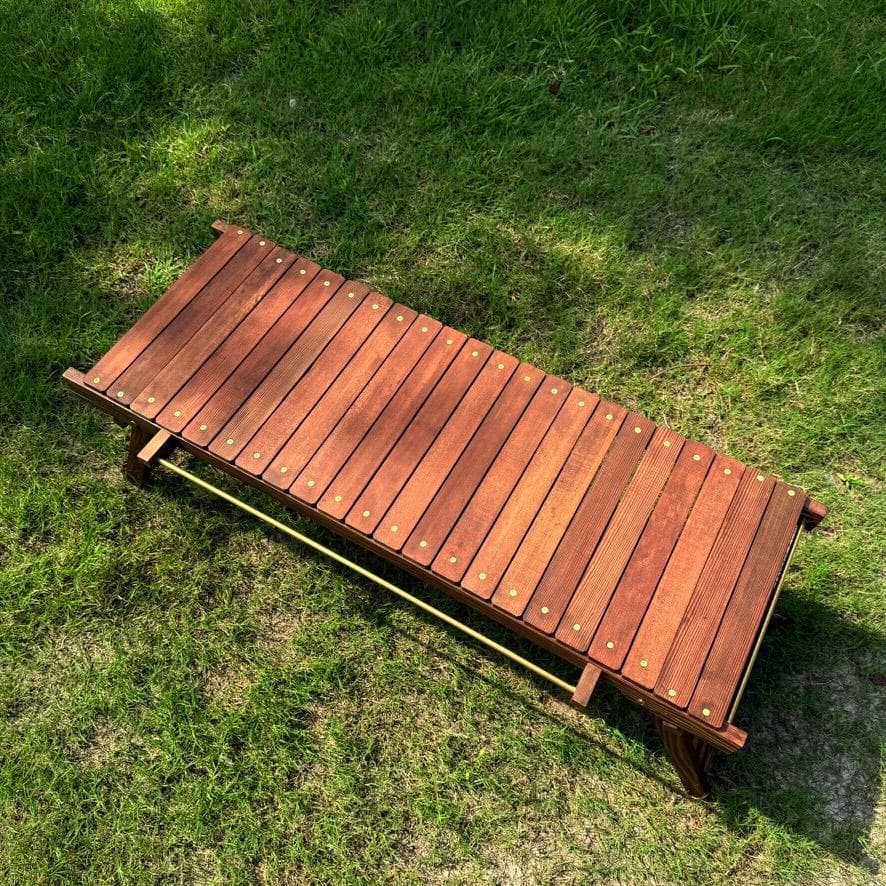 折りたたみローテーブル 真鍮シェラカップ掛け＆真鍮ビス igtテーブル