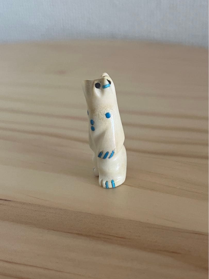 インディアンジュエリー　zuni フェティッシュ　しろくま　シロクマ　白熊