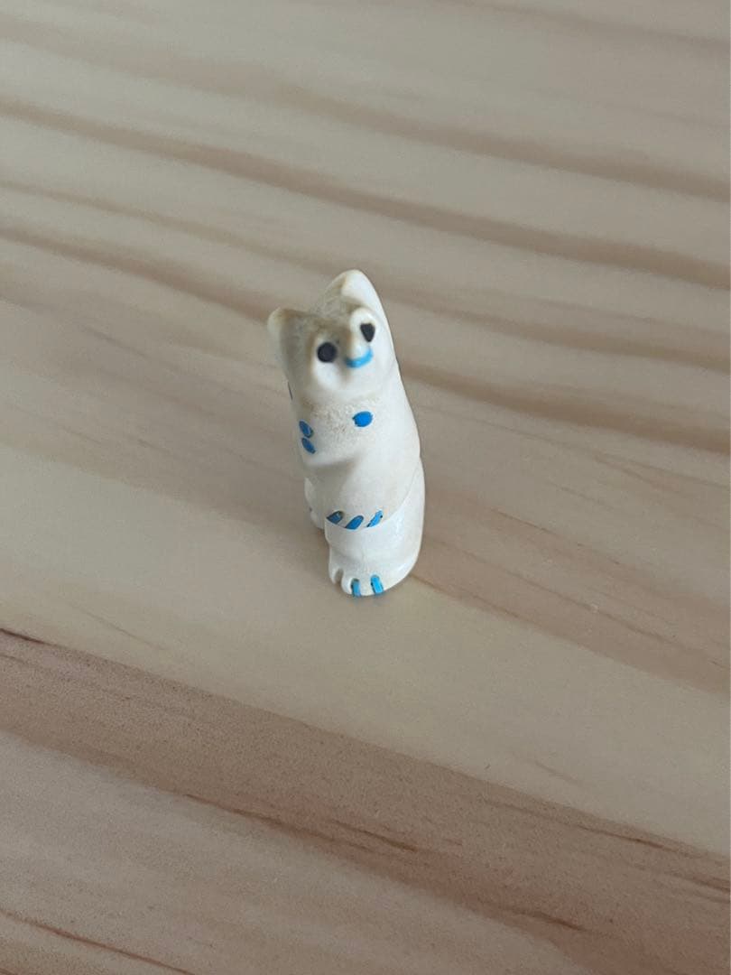 インディアンジュエリー　zuni フェティッシュ　しろくま　シロクマ　白熊