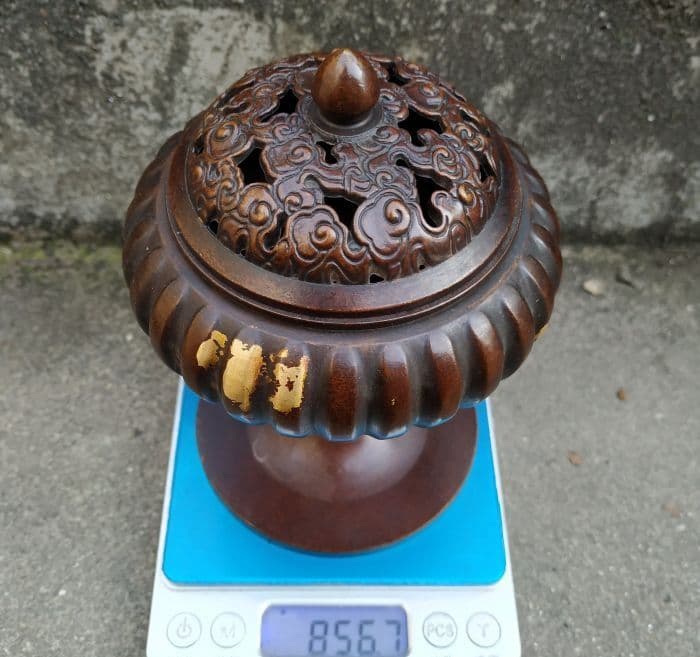 銅器 香炉 鎏金薫香炉 香道具 茶道具 装飾品 工芸品 置物