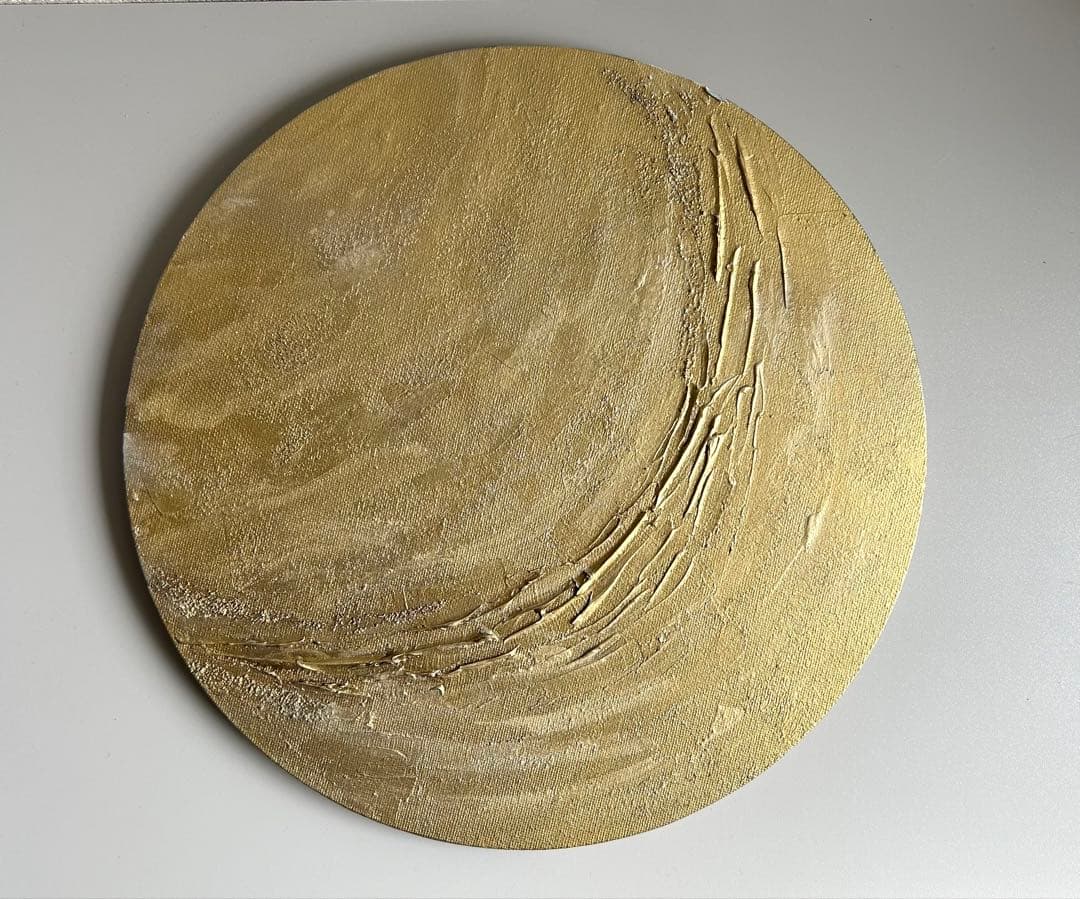 -Texture Art／30cm サークル N.キャンバスボード a