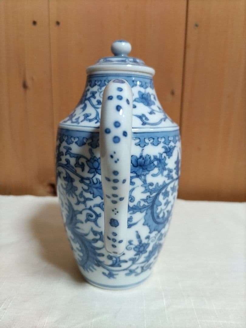 青と白の花模様 煎茶道具 陶器