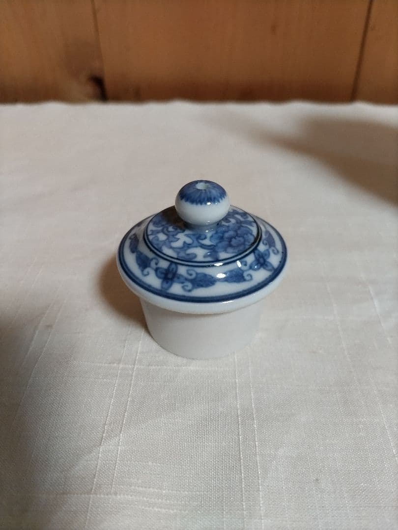 青と白の花模様 煎茶道具 陶器