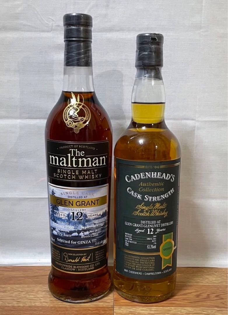 モルトマン グレングラント12年&ケイデンヘッド グレングラント12年 2本