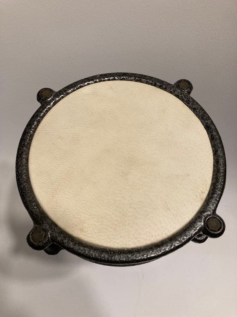 手彫り装飾　銅製　ダラブッカ　ミニサイズ　アンティーク楽器