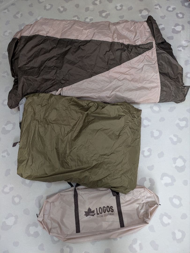 トッポギ　LOGOS テント ピンク・ブラウン