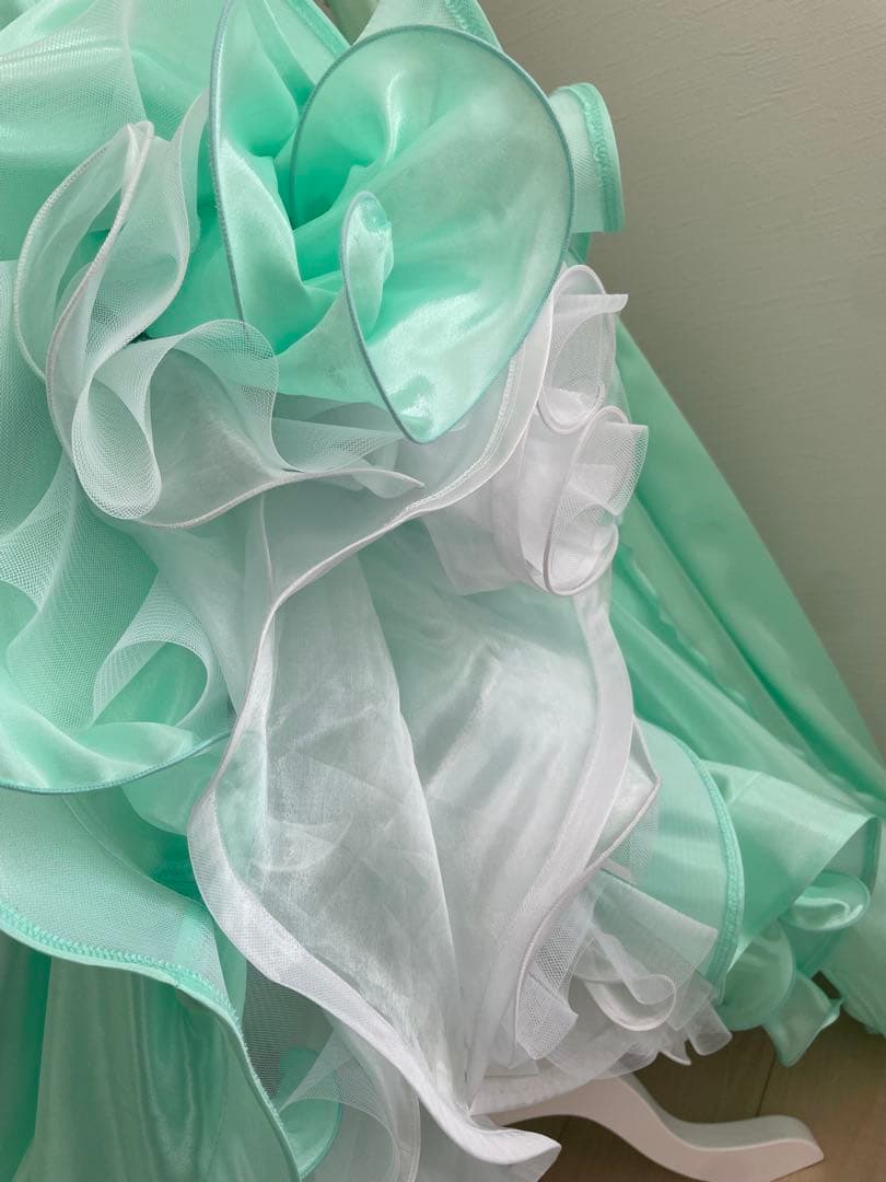 社交ダンス 【Chacott】スタンダードドレス ミントグリーン⭐️オーダードレス