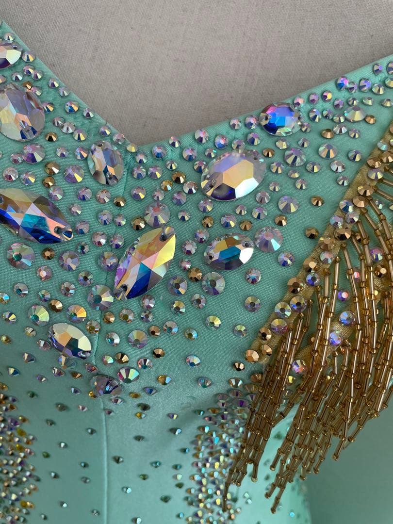 社交ダンス 【Chacott】スタンダードドレス ミントグリーン⭐️オーダードレス