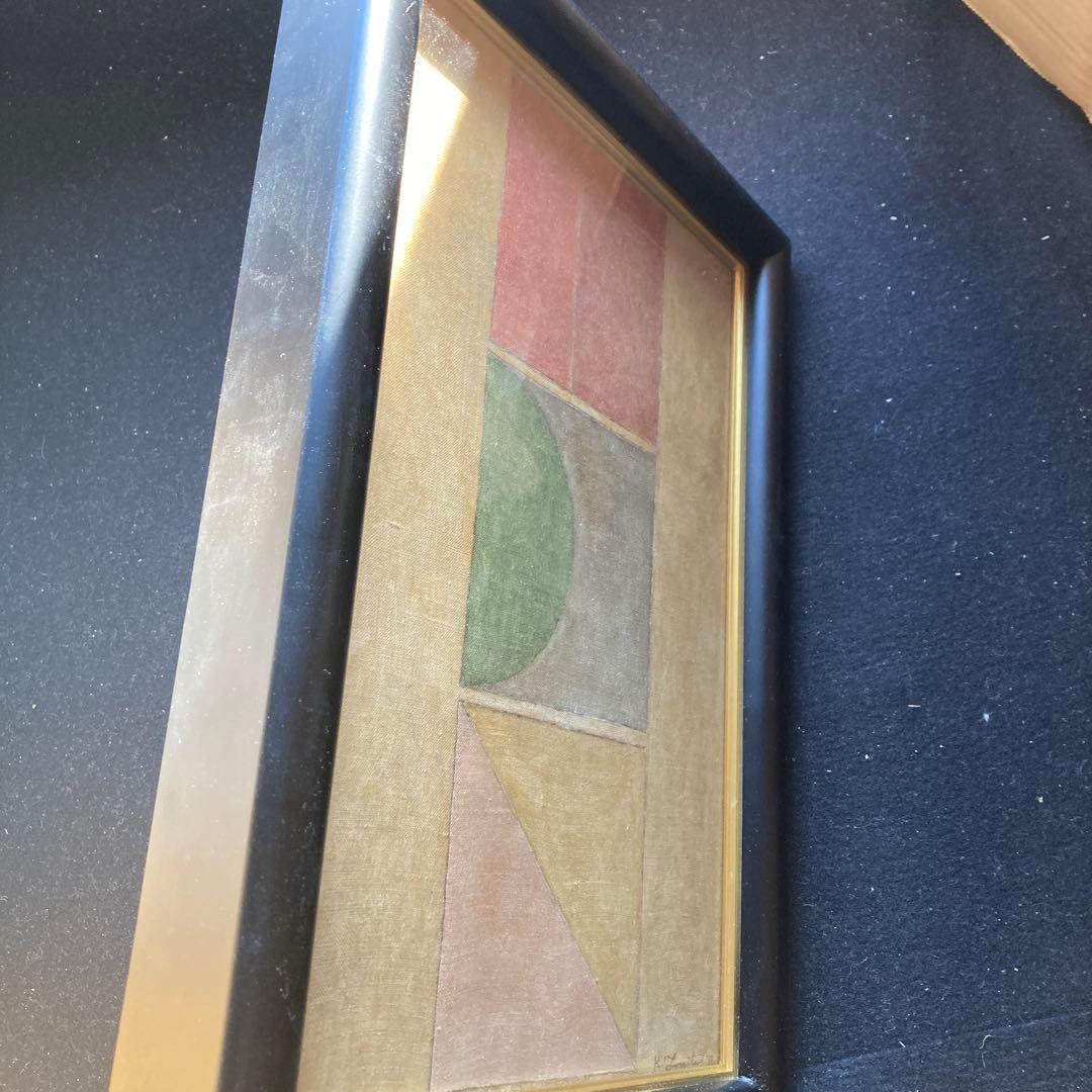 K.TOMITA「STANZA1」抽象画額47×33×5油絵41×27.5cm￼