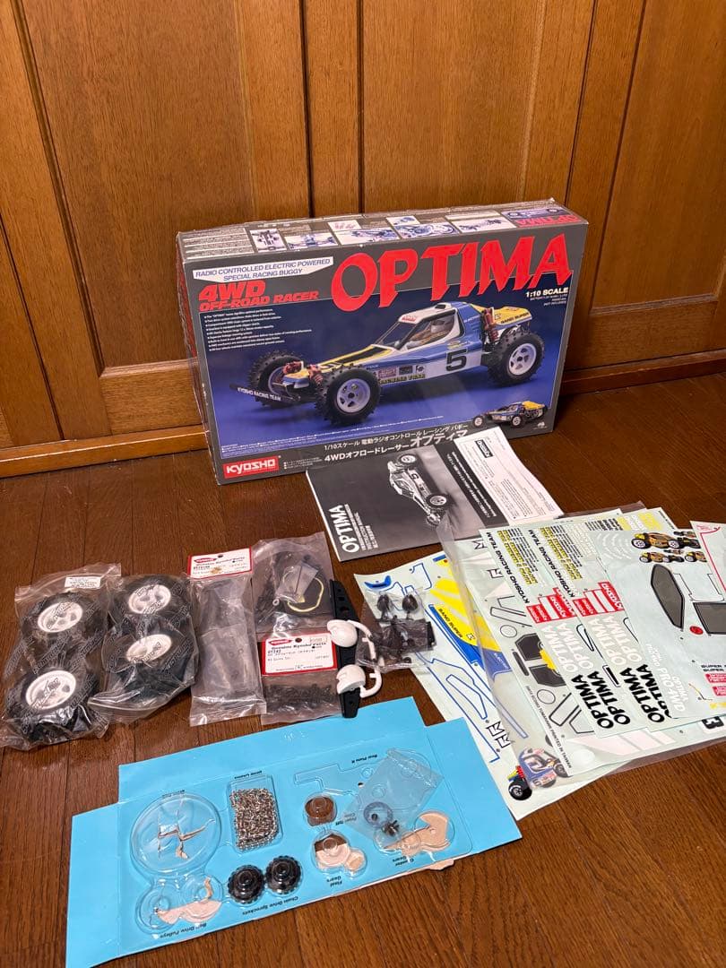 京商オプティマ (ターボオプティマ仕様) ボディー4枚、メカ一式とオプション付き