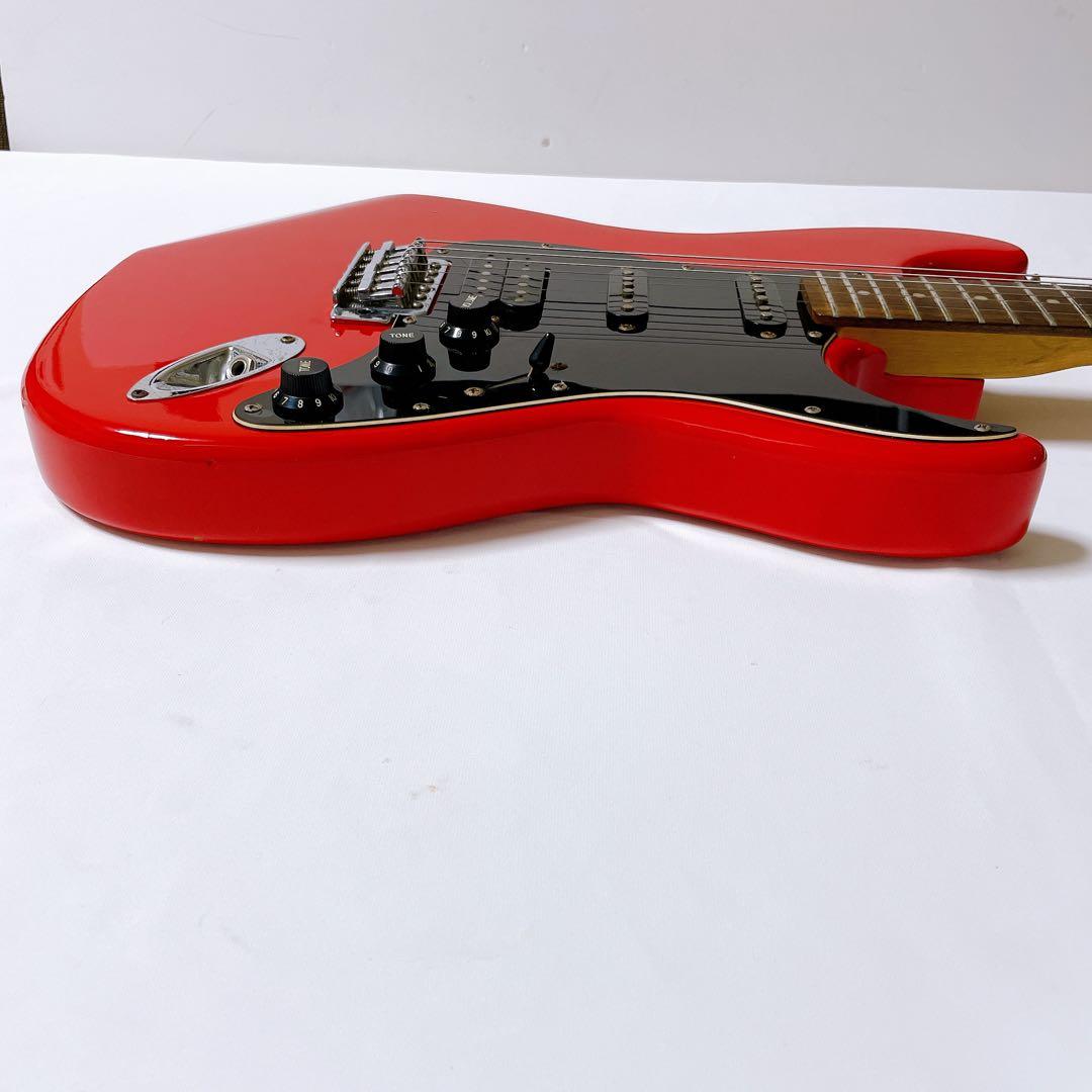 BUSKER'S 黒　赤　ストラトタイプ　エレキギター