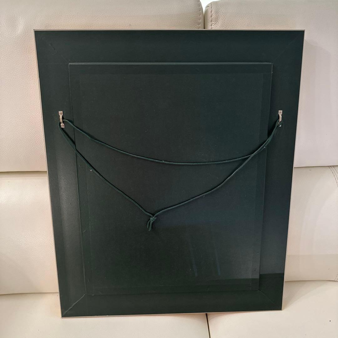 油彩画 星月夜の道 約40x50cm