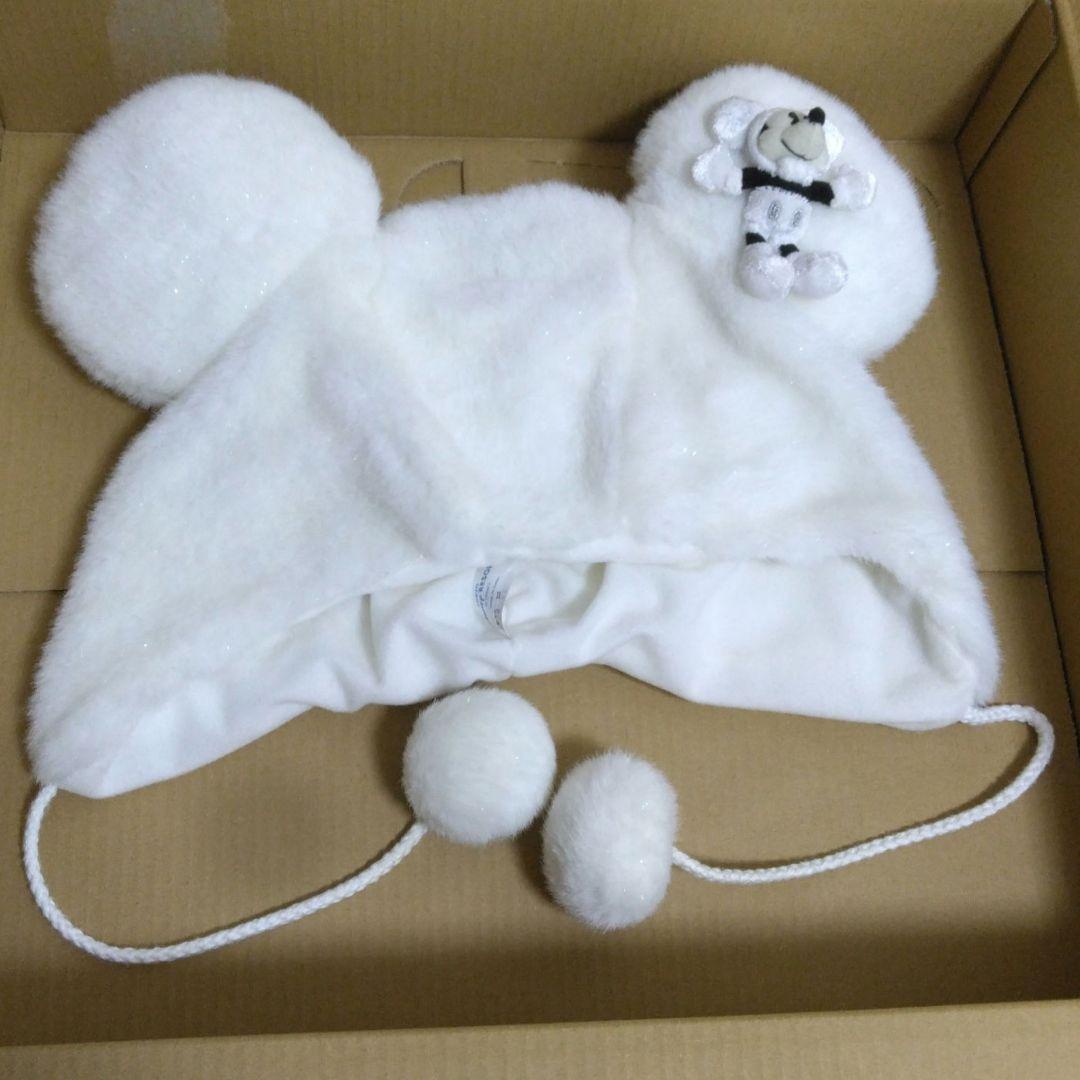 ディズニー　ミッキー　ファンキャップ　白　黒　セット　ペア　ぬいぐるみ　帽子