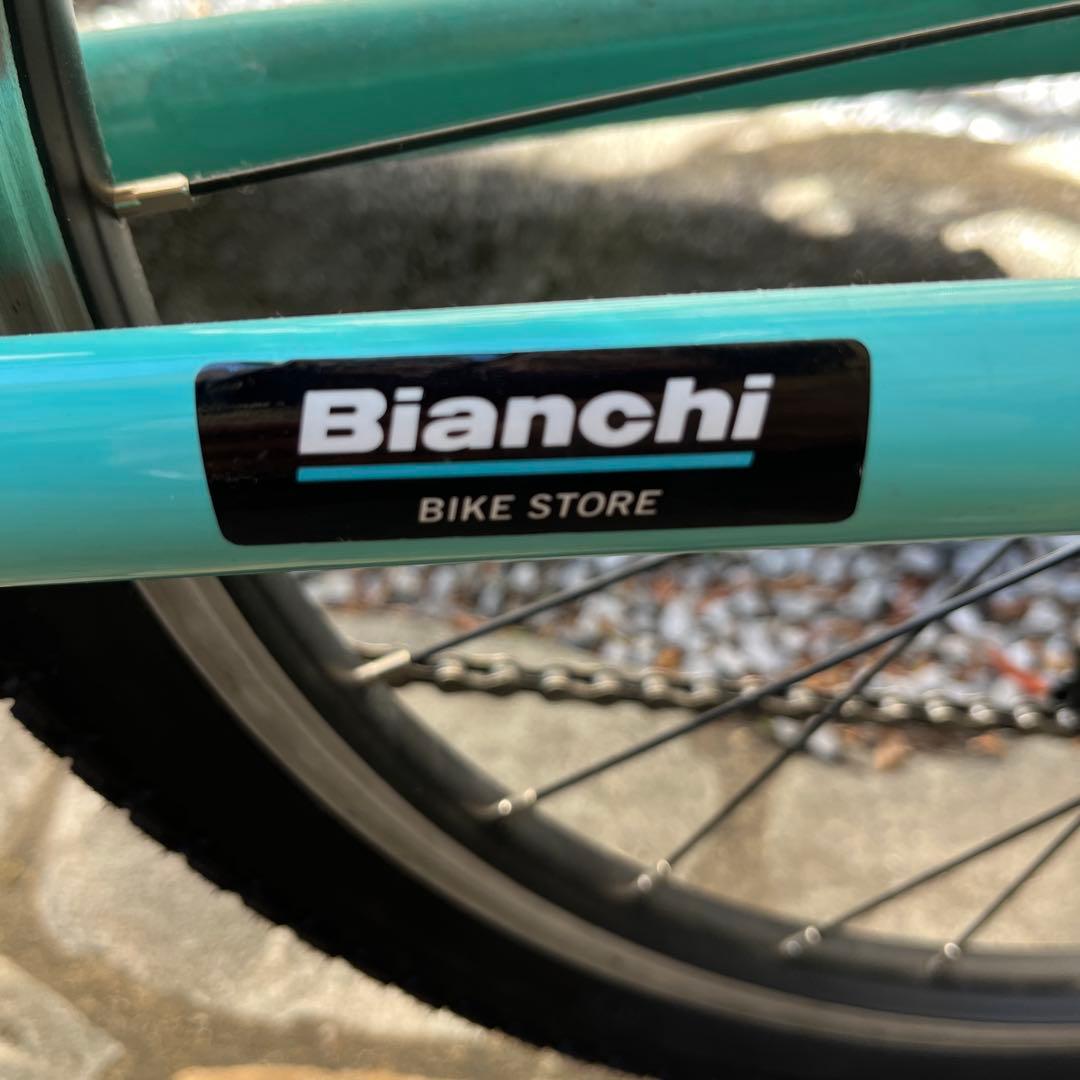 Bianchi Pista チェレステ7段変速 子供用クロスバイク　オマケ付